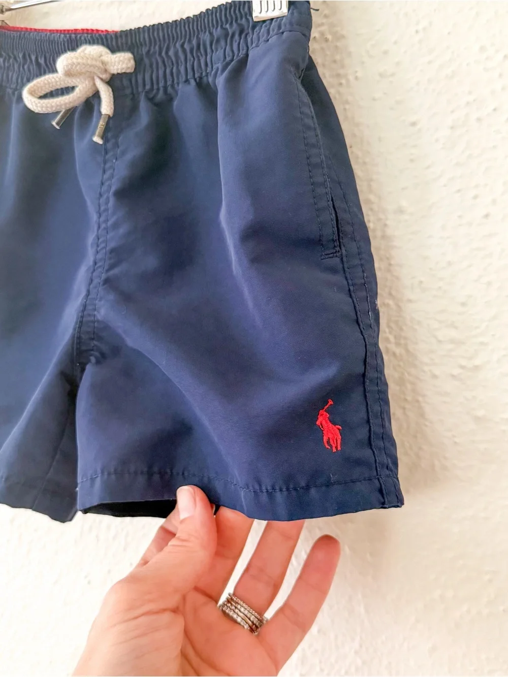Ralph Lauren Baby Boys Navy Blue Swim Trunks